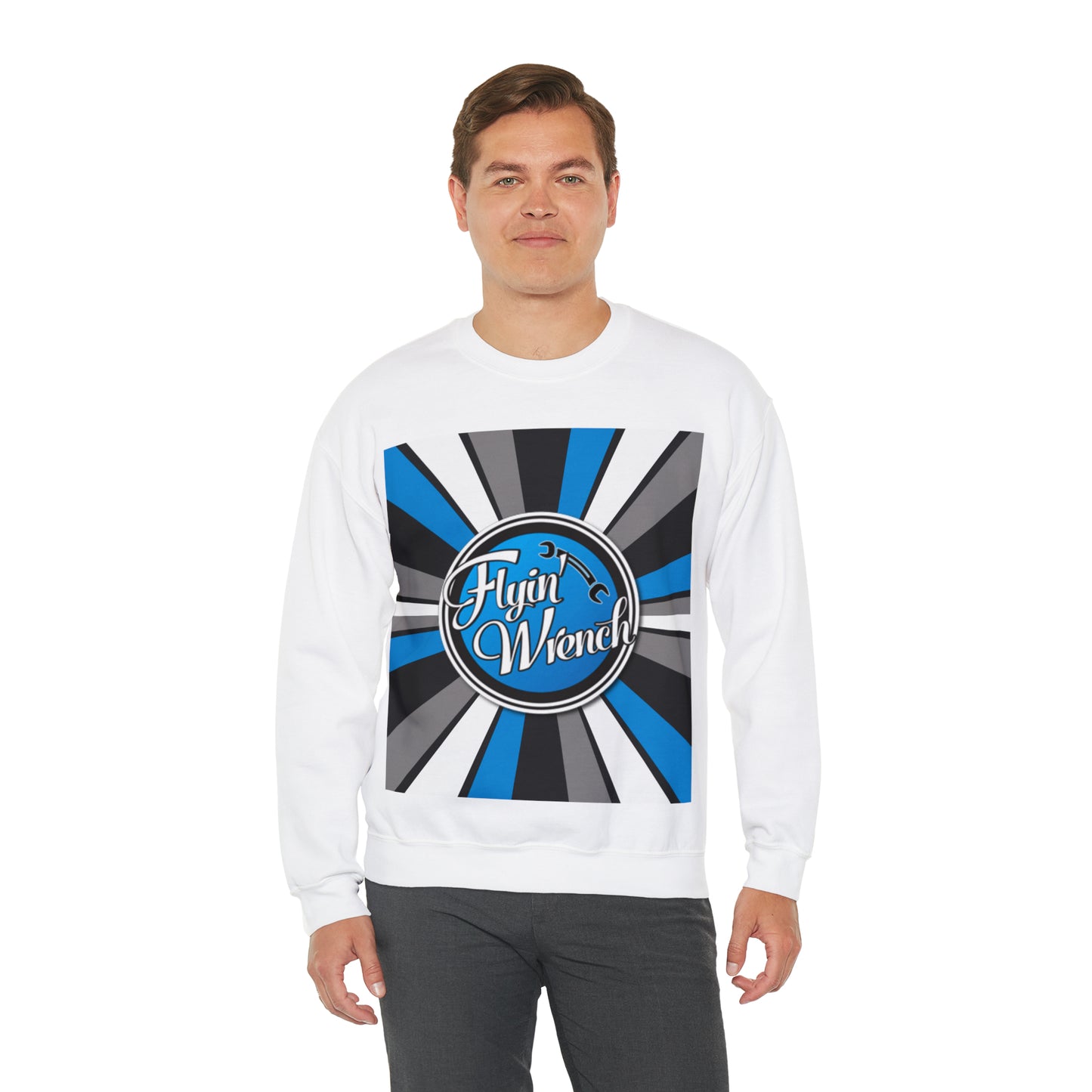 FW Retro Stripes Unisex Heavy Blend™ Crewneck Sweatshirt