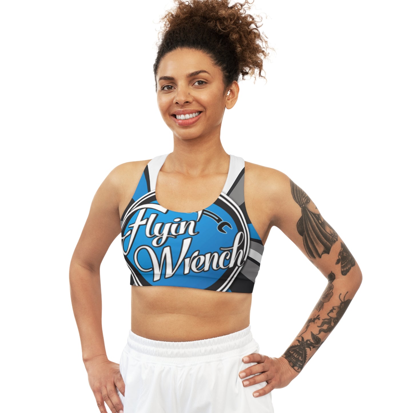 FW Stripes Seamless Sports Bra (AOP)