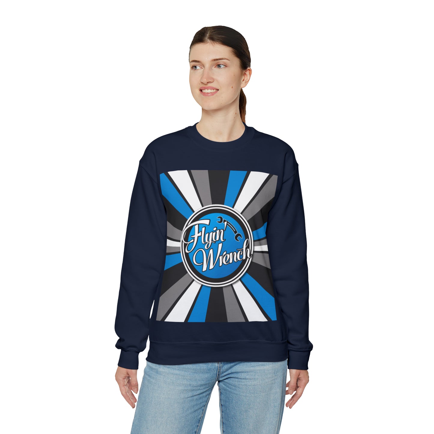 FW Retro Stripes Unisex Heavy Blend™ Crewneck Sweatshirt