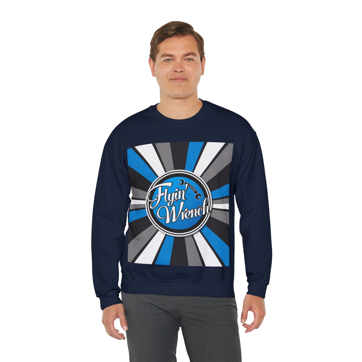 FW Retro Stripes Unisex Heavy Blend™ Crewneck Sweatshirt