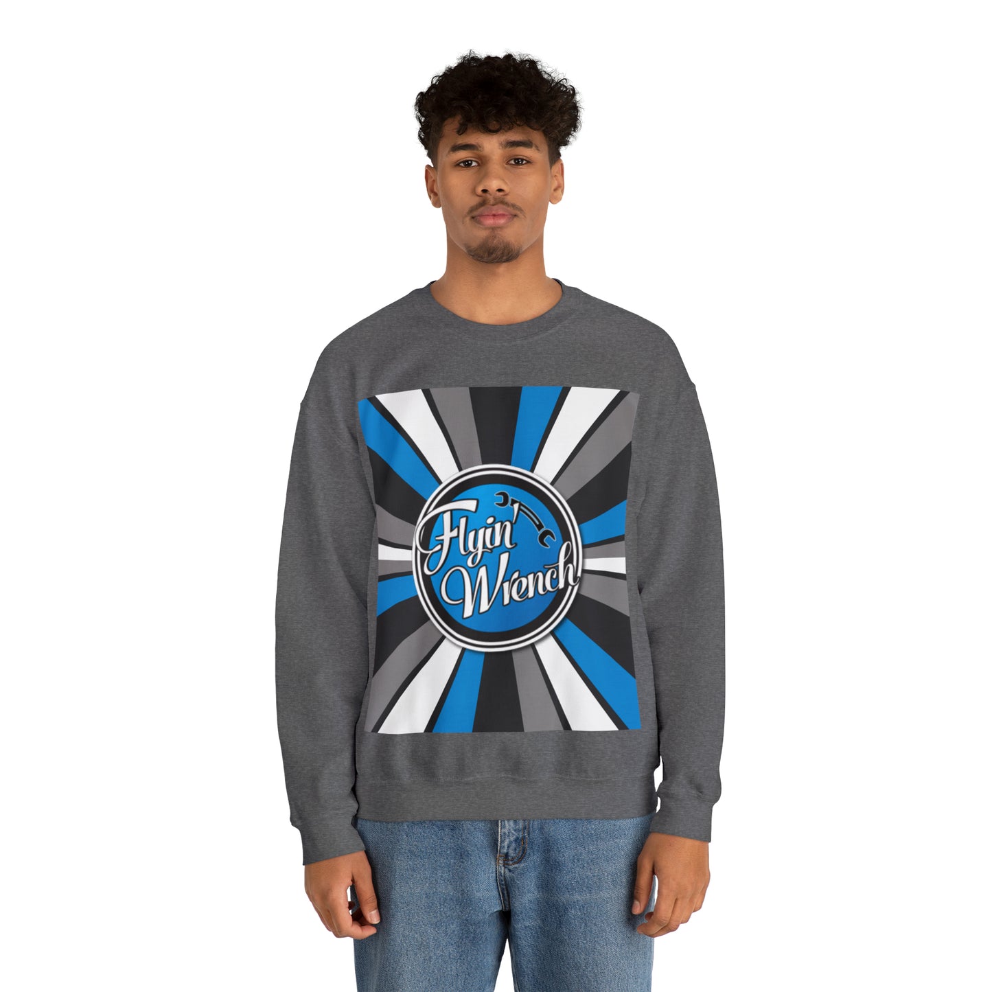 FW Retro Stripes Unisex Heavy Blend™ Crewneck Sweatshirt