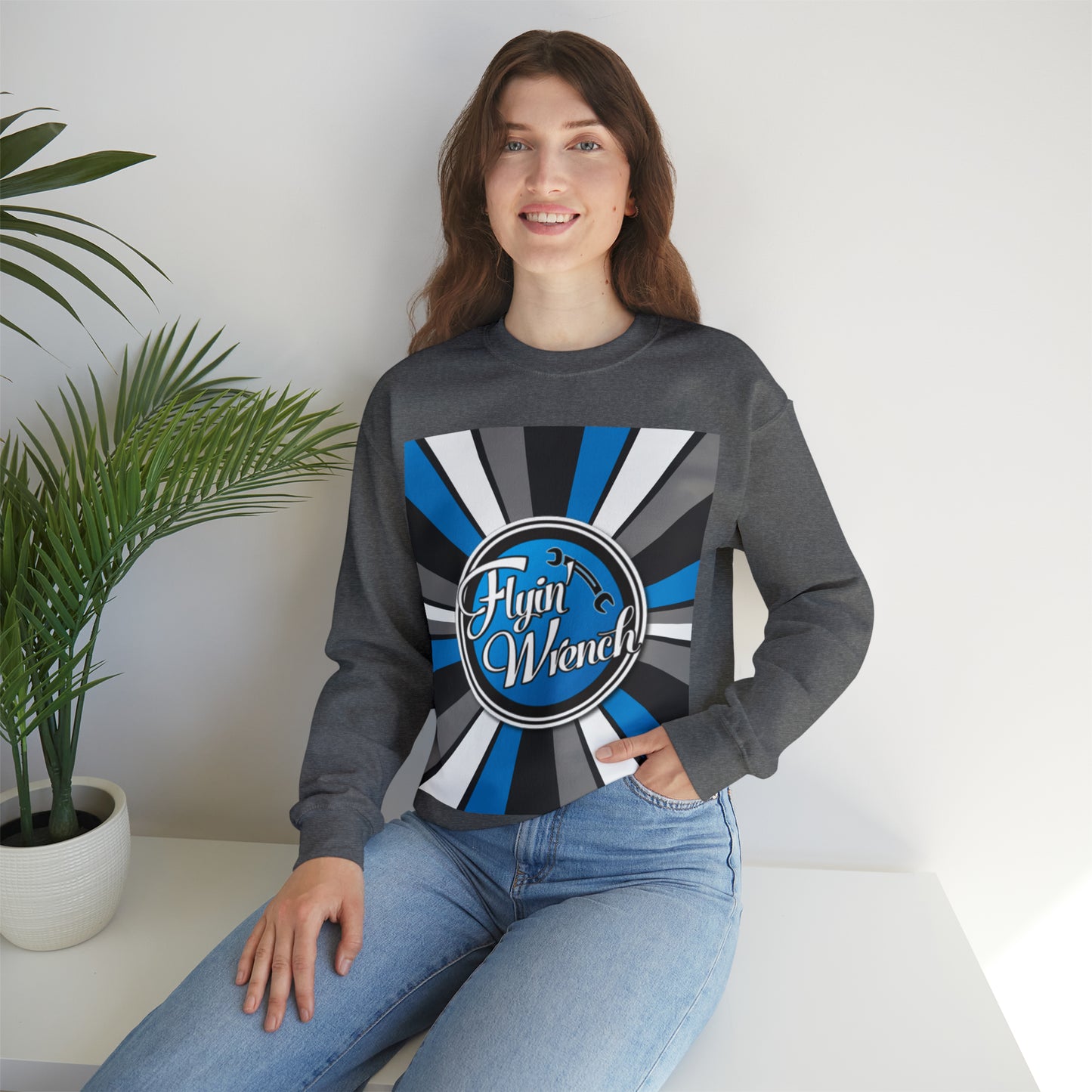 FW Retro Stripes Unisex Heavy Blend™ Crewneck Sweatshirt